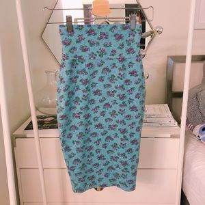 Truly madly deeply XS spandex cotton floral skirt